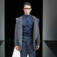 超模赵磊亮相Giorgio Armani 2015秋冬系列男装秀场