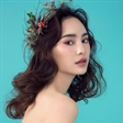 王兰婚纱似洋娃娃 韩妆明媚动人